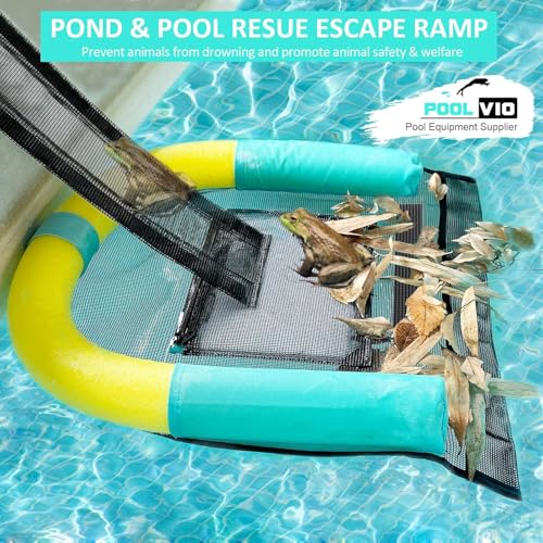 Poolvio Animal Saving Escape Ramp for Pool, Save Critters in Swimming Pool Device Handy, Pool Accessories in Floating Ramp Rescues Saving Frogs