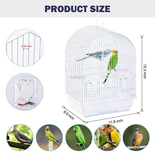 Small Bird Travel Cage - Lightweight Small Birds Starter Kit with Birdcages and Accessories Great for Parakeets Lovebirds Parrotlets Finches Canaries