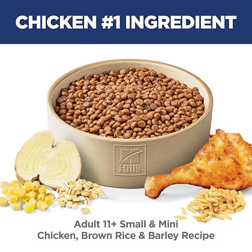 Hill's Science Diet Senior 11+ Small & Mini Dry Dog Food, Chicken, Brown Rice, & Barley, 4.5 lb. Bag