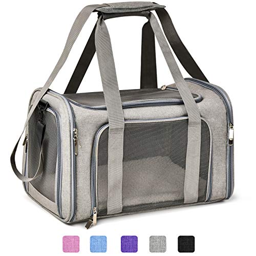 Henkelion Cat Carriers Dog Carrier Pet Carrier For Small / Medium Cats Dogs Puppies (Up To 15lbs), TSA Airline Approved Small Dog Carrier Soft Sided