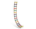 DS. DISTINCTIVE STYLE Bird Ladder Toys Coloured Flexible Parrot Swing Bridge Wooden Cockatiel Cage Hanging Climbing Ladder (39 in (16 Steps))