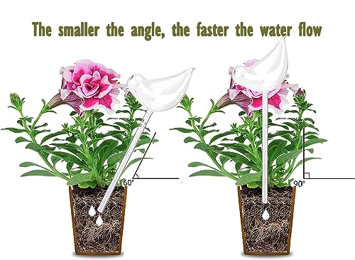 Glass Plant Watering Globes, Self Watering Globes Bird Shape, Self Watering Planter Insert, Plant Watering Devices, Automatic Plant Waterer Indoor