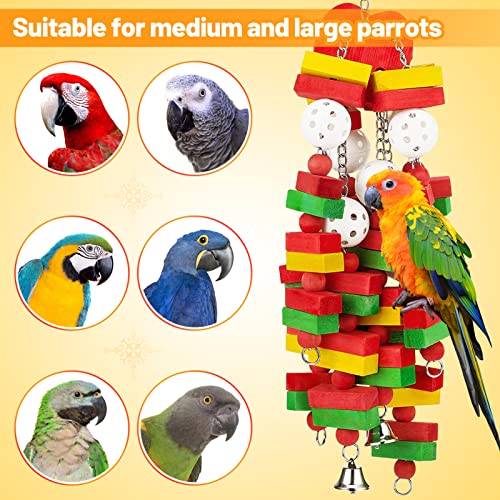 MEWTOGO Large Bird Parrot Toys for Cockatoos African Grey Macaws and  Parrots Bird Gift
