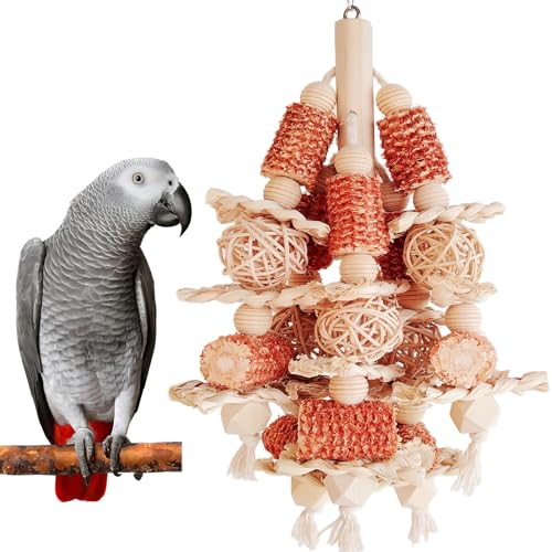 Bird Toys, Natural Corn Stick Parrot Toys Hanging in Bird Cages，for Small and Medium-Sized Macaws,African Grey,Cockatoos,Cockatiel,Sun Conure， Parrots