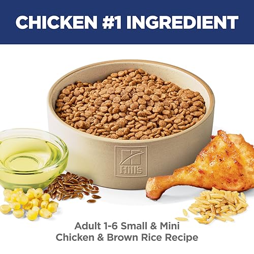 Hill's Science Diet Adult 1-6 Small & Mini Dry Dog Food, Chicken & Brown Rice, 15.5 lb. Bag