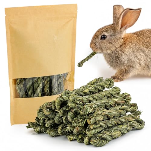 25pcs Rabbit Timothy Hay Toy for Bunny Small Animal Treats Natural Grass Stick Chew Toys Snacks Molar Teeth Grinding for Guinea Pigs Chinchillas