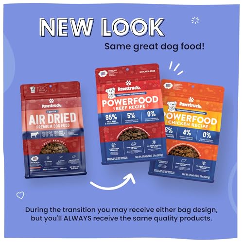 Pawstruck Air Dried Dog Food with Real Beef, Grain-Free, Made in USA, Non-GMO & Vet Recommended, High Protein Limited Ingredient Full-Feed for All