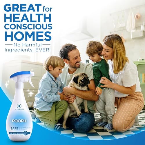 Pooph Pet Odor Eliminator, 32oz - Eliminates Odors at the Molecular Level, Dogs, Cats, Freshener, Eliminator, Urine, Poop, Pee, Deodorizer, Nature’s