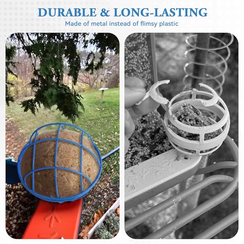 Metal Suet Ball Holder for Bird Buddy Smart Feeders & Others with 5mm Screw Hole for Accessory, Compatible with BirdBuddy Feeders, Durable Add-on
