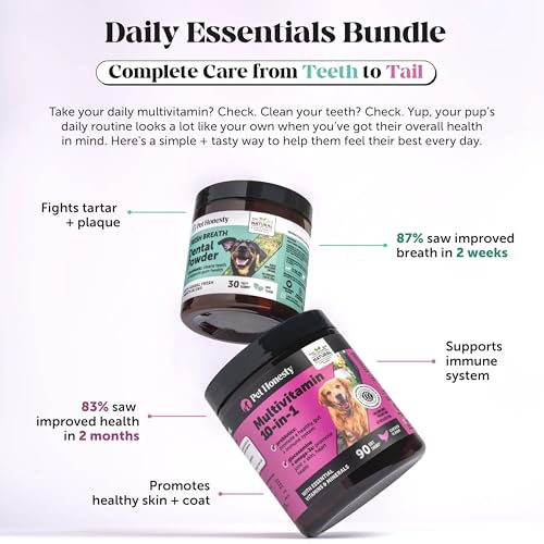 10-in-1 Dog Multivitamin Supplement with Glucosamine & Probiotics - Hip & Joint Support, Digestive Health, Immune Support, Heart & Skin - All-in-One