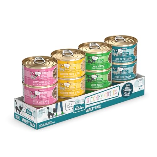 Weruva Cats in The Kitchen, Kitchen Cuties Variety Pack, Wet Cat Food, 3.2oz Can (Pack of 12)