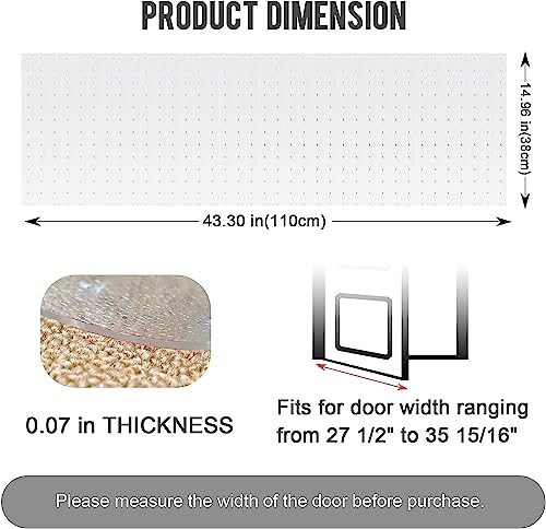 Uross Carpet Protector for Pets - Cat Scratch Guard Mat, Anti Scratch Under Door Guard, Easy to Cut Plastic, 3.6FT