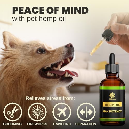 Billion Pets - Hemp Oil for Dogs and Cats - Helps with Anxiety, Pain, Stress, Sleep, Arthritis, Seizures Relief - Hip and Joint Support - Calming