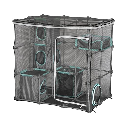 Kitty City Outdoor Catio Furniture and Play Kits for Cats, Outdoor Mega Kit