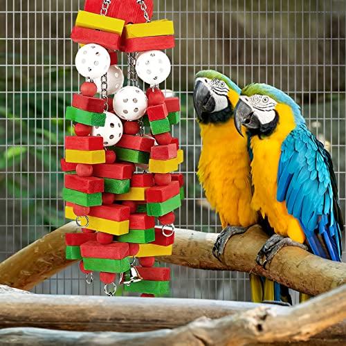 MEWTOGO Large Bird Parrot Toys for Cockatoos African Grey Macaws and  Parrots Bird Gift