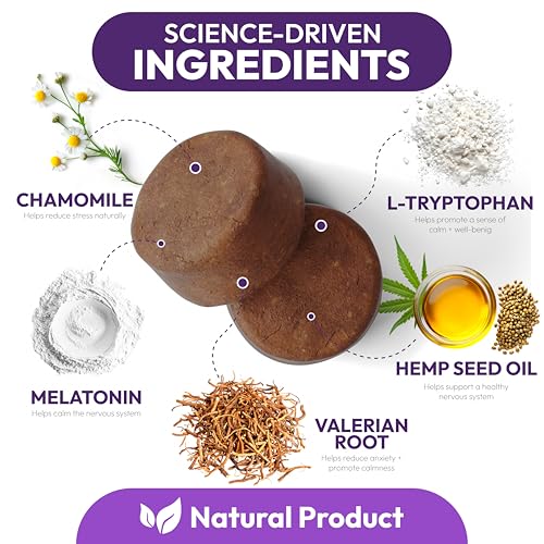 Advanced Melatonin for Dogs - 170 Dog Melatonin Calming Chews for Small and Large Dogs - Natural Hemp Dog Sleep Aid, Puppy Sleeping Pills, Anxiety