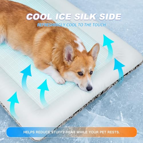 Cat Cooling Mat, Self Warming Cat Bed, Reversible Warm & Cooling Cat Bed, Winter Warm Cat Pad & Summer Cooling Cat Mat for Kittens & Small Dogs