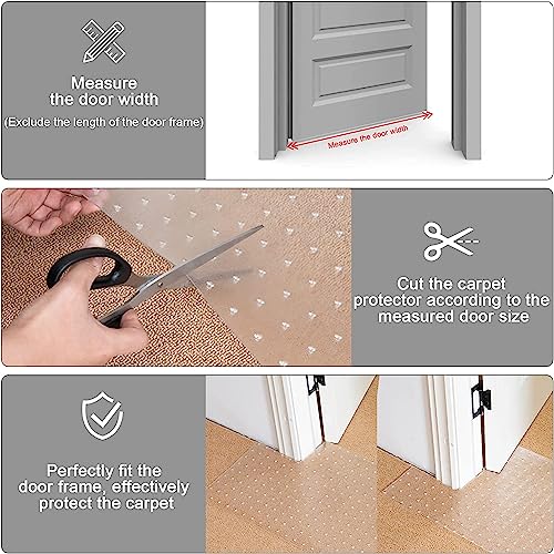 Uross Carpet Protector for Pets - Cat Scratch Guard Mat, Anti Scratch Under Door Guard, Easy to Cut Plastic, 3.6FT