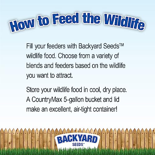 CountryMax Backyard Seeds Squirrel & Chipmunk Food Mix – 8 lb Bag – Premium Wildlife Blend with Sunflower Seeds, Peanuts & Corn – Ideal for