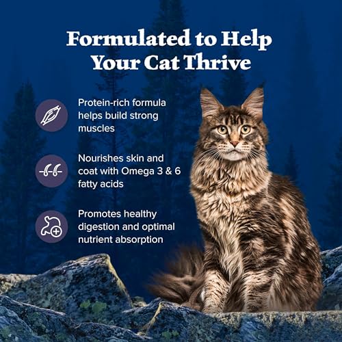 Blue Buffalo Wilderness Natural Adult Dry Cat Food, High-Protein and Grain-Free Diet, Supports Healthy Muscle Development and a Healthy Immune
