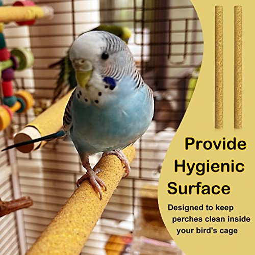 S&X Small Bird Perch Covers, Sand Perch Covers Sandpaper for Budgies, Canaries, Parakeets, Lovebirds and Other Small Birds, 6-Pack