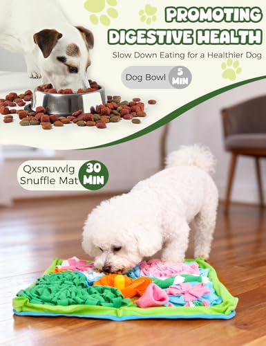 Snuffle Mat for Dogs, Slow Feeding Game Interactive Puzzle Dog Food Mat,Encourage Natural Foraging Skill-Dog Snuffle Mat 19.7''x19.7''Easy to Clean