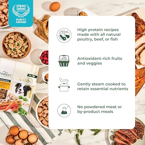 Freshpet Fresh Dog Food, Freshly Roasted Meals, Tender Chicken Recipe, 5.5 lb