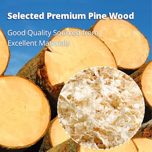 MANON ROSA Wood Shavings for Bird Bedding - Natural Aspen Soft Low-Dust & Odor-Control Nesting Material for Parakeets Parrots Rabbits Cockatiel for