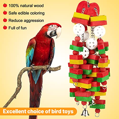 MEWTOGO Large Bird Parrot Toys for Cockatoos African Grey Macaws and  Parrots Bird Gift
