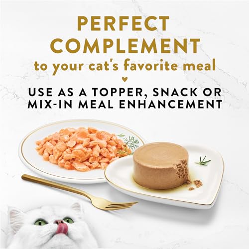 Purina Fancy Feast Appetizers Lickable Grain Free Wet Cat Food Topper Wild Alaskan Salmon Appetizer - (Pack of 10) 1.1 oz. Trays