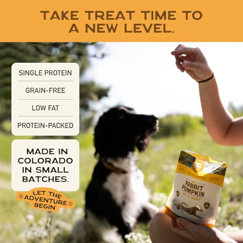 Smart Cookie All Natural Dog Treats - Rabbit & Pumpkin - Training Treats for Dogs & Puppies with Allergies, Sensitive Stomachs - Soft Dog Treats