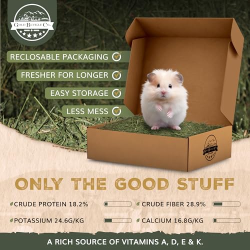 9lb Farm Fresh, USA Grown, Organic Alfalfa Hay for Rabbits, Guinea Pigs, Chinchillas, Goats, Hamsters & Ferrets - Rabbit Food Rich in Protein & Fiber