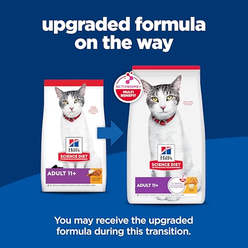 Hill's Science Diet Senior 11+ Dry Cat Food, Chicken, 3.5 lb. Bag