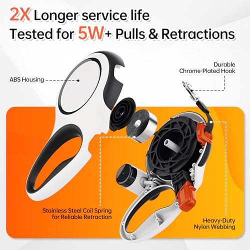 26Ft Heavy Duty Retractable Dog Leash with Dispenser and Poop Bags, for Small, Medium & Large Dogs Up to 110Lbs, 360° Tangle-Free Design and a