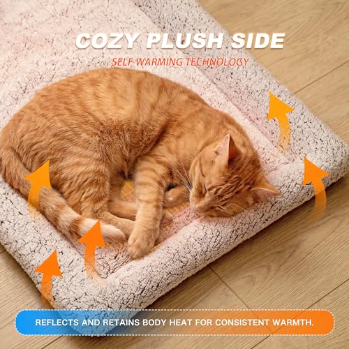 Cat Cooling Mat, Self Warming Cat Bed, Reversible Warm & Cooling Cat Bed, Winter Warm Cat Pad & Summer Cooling Cat Mat for Kittens & Small Dogs
