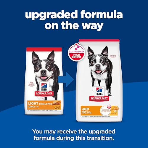 Hill's Science Diet Adult 1-6 Light Small Bites Dry Dog Food, Chicken Meal & Barley, 5 lb. Bag