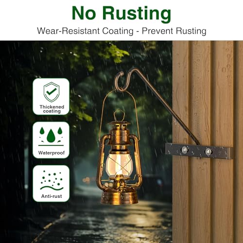 12-Inch Deck Bird Feeder Hanger for Railing, Outdoor Decor Plant Hanger, Balcony Railing Hook - 22LB Capacity - for Hanging Plants, Bird Feeders