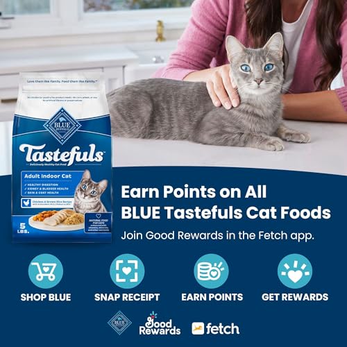 Blue Buffalo Tastefuls Adult Indoor Dry Cat Food, Chicken & Brown Rice, 3-lb Bag