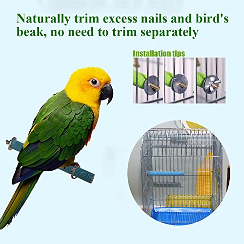 Hamiledyi 5 Pcs Parrot Perch Stand Natural Wood Bird Perch Stand Platform Paw Grinding Sticks Cage Accessories Exercise Toys for Budgies Parakeets
