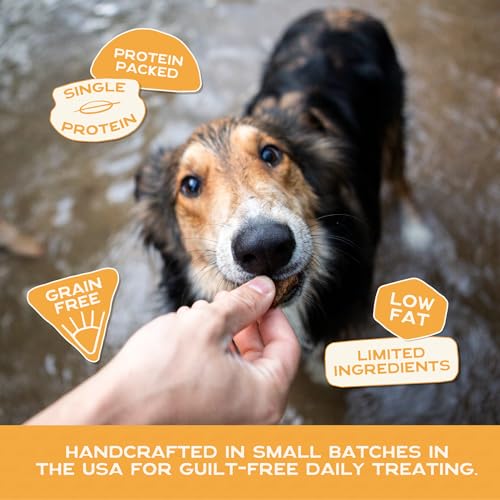 Smart Cookie All Natural Dog Treats - Rabbit & Pumpkin - Training Treats for Dogs & Puppies with Allergies, Sensitive Stomachs - Soft Dog Treats