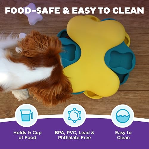Outward Hound by Nina Ottosson Dog Tornado – Interactive Treat Puzzle Enrichment Toy, 3 Spinning Layers, Level 2 Intermediate
