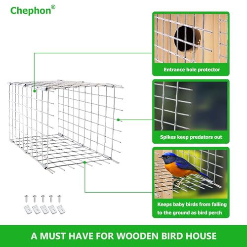 Bluebird House Predator Guards 2 Pcs, Strong Metal Wire Birdhouse Entrance Protector Guard Bird House Protector Guards for Eastern Bluebird Box