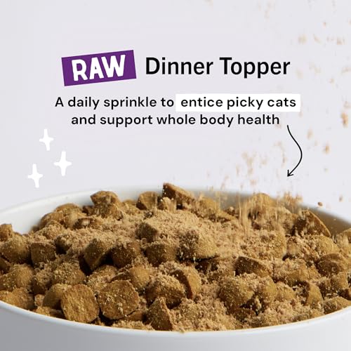 Stella & Chewy's Freeze-Dried Raw Cat & Kitten Food Topper - Magical Dinner Dust - Premium Wild-Caught Salmon & Cage-Free Chicken - Grain-Free