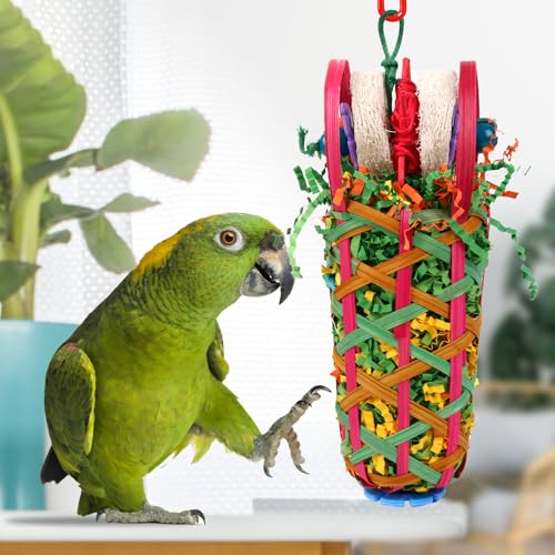 Kyouki Parakeets Toys, 2 PCS Bird Chewing Toys – Perfect for Cockatoos, Conures, Love Birds, Small & Medium Parrots, Fun Foraging & Tearing Bird Cage