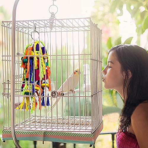 Rypet Large and Small Parrot Chewing Toys Parrot Cage Bite Toy Wooden Block Tearing Toys for Conures Cockatiels African Grey and Other  Parrots