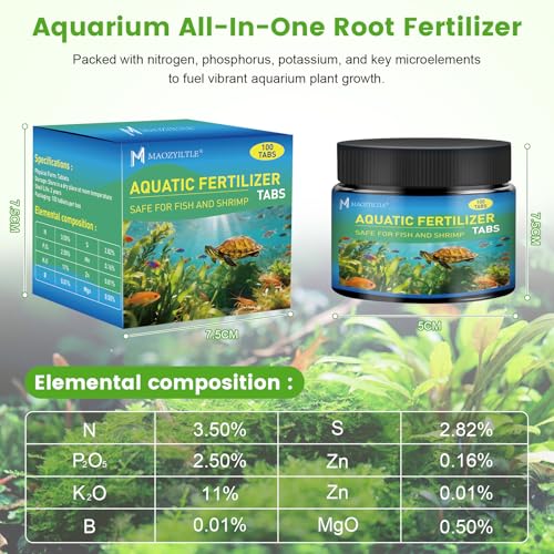 Root Tabs, Aquarium Plant Fertilizer, Aquarium Water Care Tabs, 100 Tabs Aquarium Plant Food Safe for Fish and Shrimp, Aquatic Plant Fertilizer for