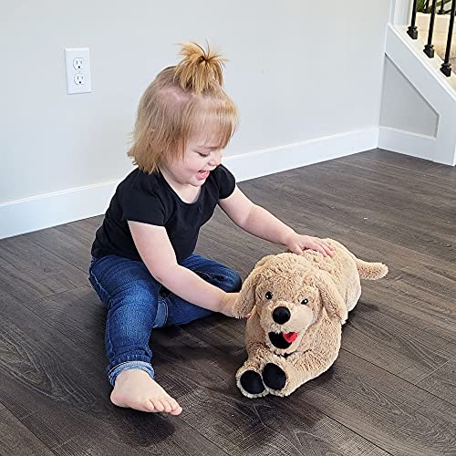 LotFancy Dog Stuffed Animals Plush, 21" Soft Cuddly Golden Retriever Plush Toys, Large Stuffed Dog, Puppy Dog Stuffed Animals, Easter Birthday Gift