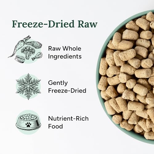 360 Pet Nutrition Freeze-Dried Raw Dog Food – Multi-Protein with Beef, Chicken, Fish, Liver & Organs, High Protein, Omega-3s, Fruits, Veggies