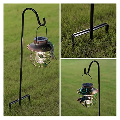 EXCMARK Shepherd Hook Adjustable Height 32/24/16’’ 1/2 inch Thick Use at Weddings, Hanging Solar Lights, Lanterns, Bird Feeders, Metal Hanger Hook
