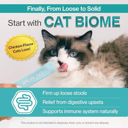 Doctor By Cat Biome Probiotics for cats Anti Diarrhea Feline Gut & Digestive Support Immune Health Sensitive Stomach Constipation with L.